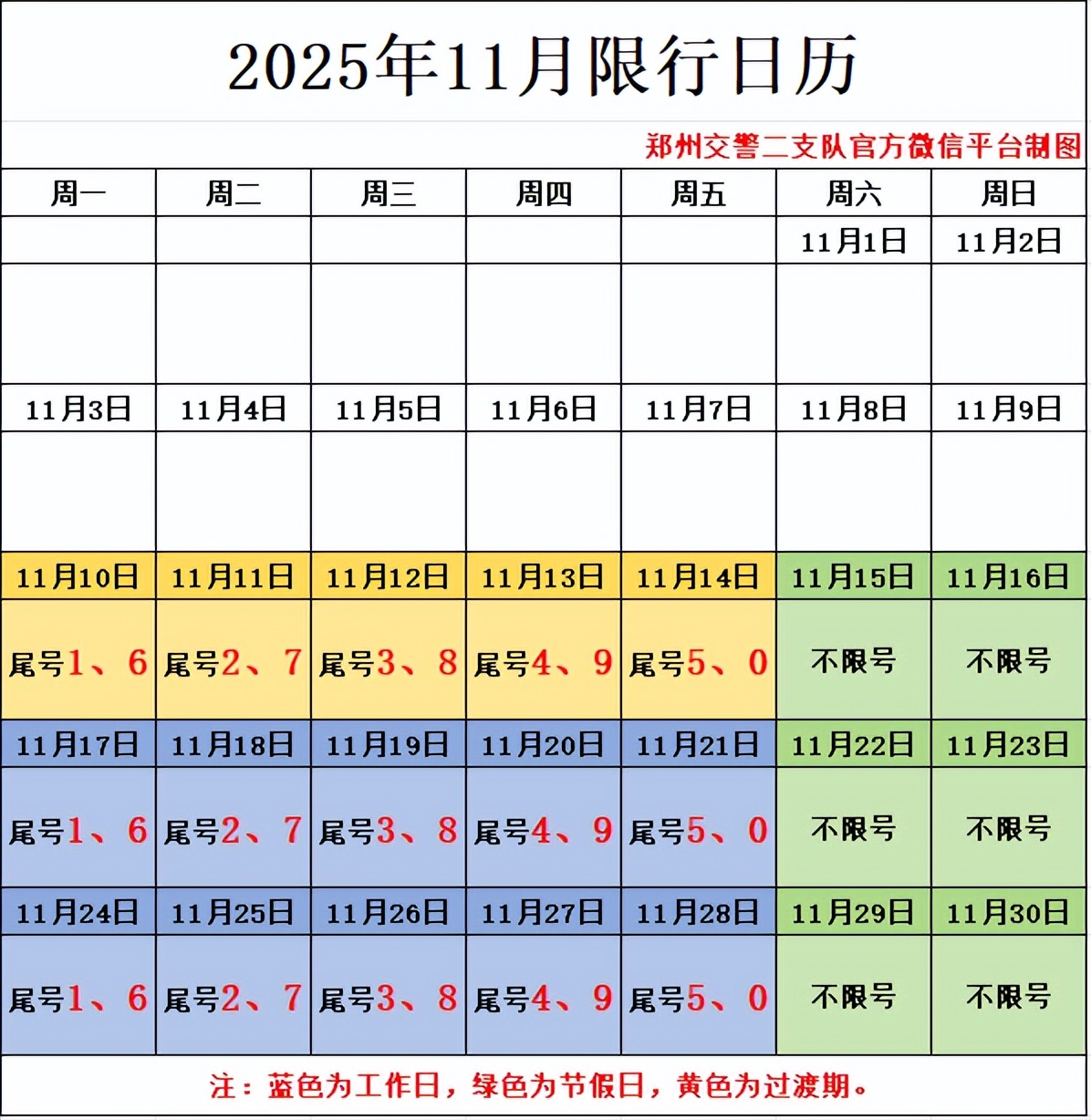 鄭州機(jī)動車尾號限行政策 2025年鄭州限行時間表 鄭州市三環(huán)以內(nèi)限行范圍_限行