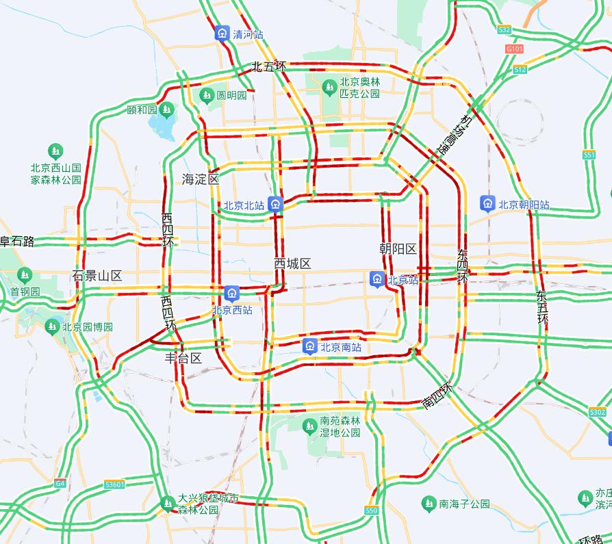 出行提示_暴雨黃色預(yù)警_北京市交通出行影響