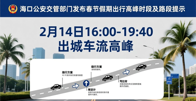 海口商圈景區(qū)周邊交通提示_海口春節(jié)出行高峰路段_出行提示